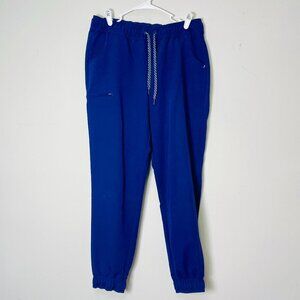 Jaanuu Jogger Scrub Pants‎ Women's Medium Blue Drawstring Pockets Nurse Hospital